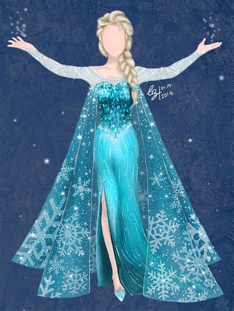 Elsa's Dress - Disney's FROZEN by gabriellayoo on DeviantArt