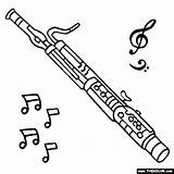 Bassoon Coloring Page  Color A sketch template