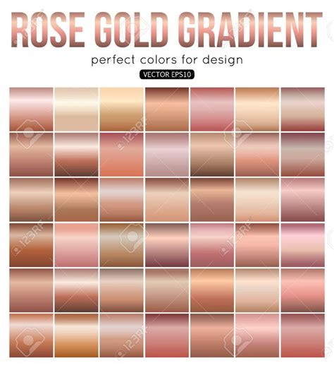 Rose gold gradient perfect colors for design. Vector illustration. , # ...