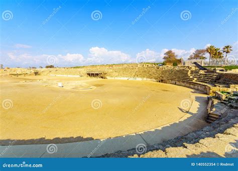 Roman Amphitheater in Caesarea National Park Stock Photo - Image of amphitheater, beach: 140552354