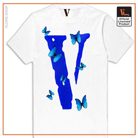 Juice Wrld T-Shirts – Juice WRLD X VLONE Butterflies Printed Big V T-shirt | Juice Wrld Store