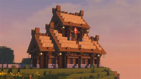 Viking / Nordic inspired house I build recently on a survival server ...