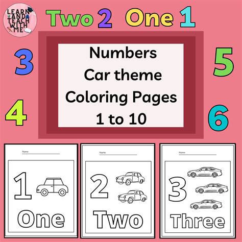 Numbers 1 To 12 Coloring Pages