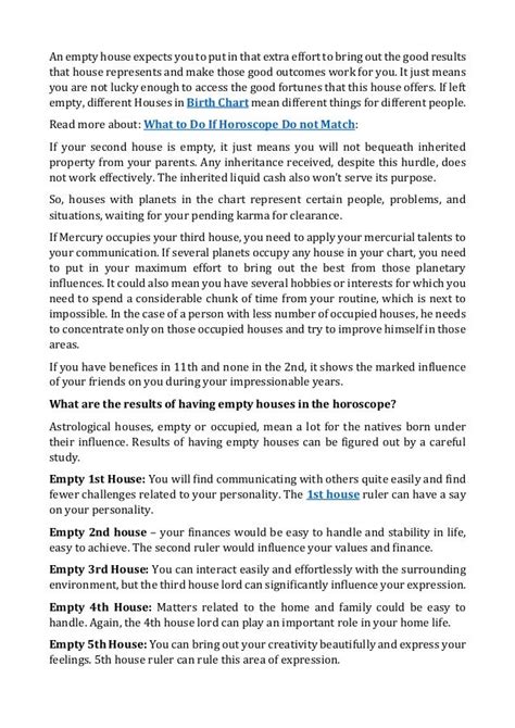 Empty Houses in Astrology - Janam Kundli Analysis