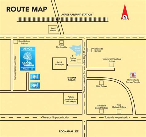 Image of Location Map of Ashoknandavanam Properties Avadi Avadi Chennai - Proptiger.com