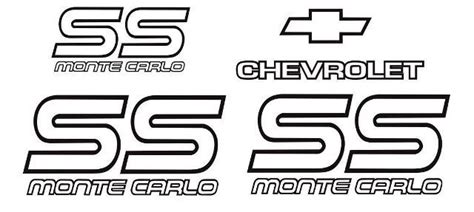 Car & Truck Graphics Decals Car & Truck Decals, Emblems & License Frames Monte Carlo SS 85 86 ...