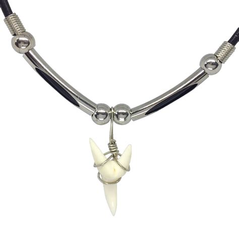 Hawaiian Jewelry Handmade Fancy Shark Tooth Necklace From Maui Hawaii