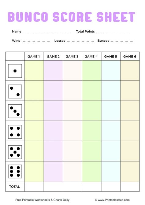 Free Printable Bunco Cards - Printable Word Searches