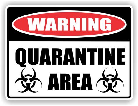 Funny Warning Sign Vinyl Sticker Decal QUARANTINE AREA - Etsy