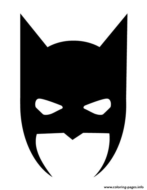 Batman Mask Halloween Silhouette Coloring Pages Printable