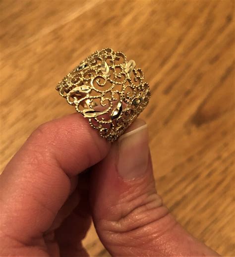 14K Gold Filigree Ring Ornate Lace Ring Vintage Style Ring | Etsy