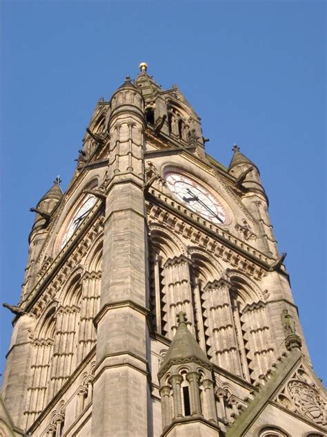 Free Stock photo of Manchester Town Hall clock tower | Photoeverywhere