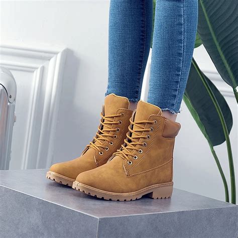 2018 Women Fashion Motocycle booties waterproof Ankle Comfortable Hard ...