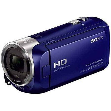 Sony HDR-CX240/L Blue HD Camcorder with 27x Optical Zoom, 2.7" LCD and ...