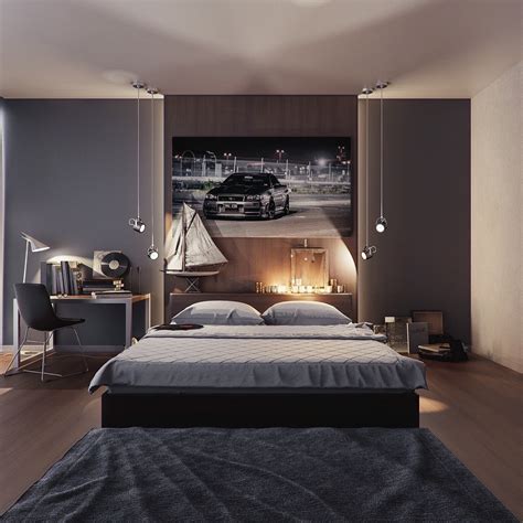 grey paint colors for bedroom racing car space | Interior Design Ideas