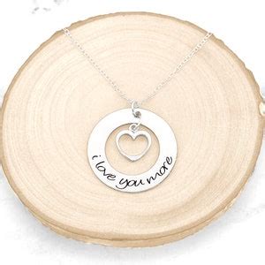 I Love You More Necklace Love Necklace Sterling Silver Love Necklace I ...