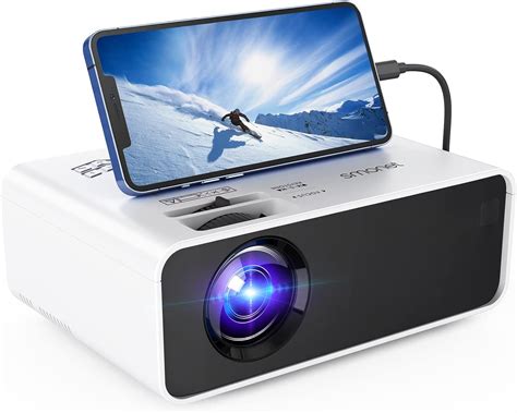 Mini Projector, SMONET 1080P Portable Movie Projector Outdoor Home ...