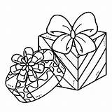 Birthday Gift Isolated Coloring Page For Kids Stock Vector  sketch template