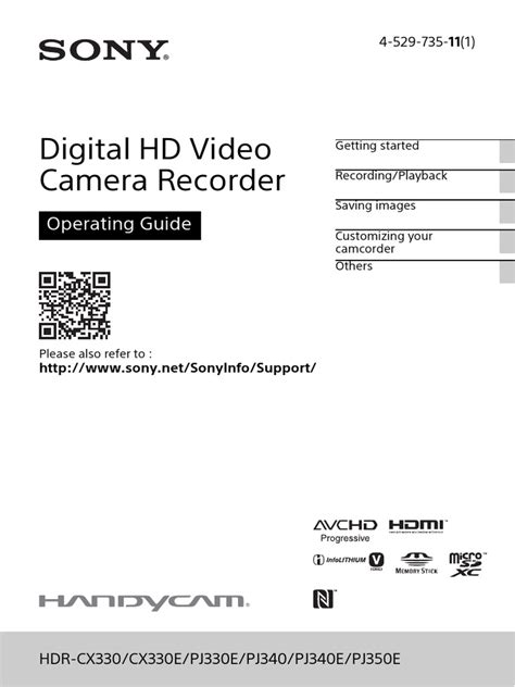 Sony Camcorder manual | Electromagnetic Interference | Secure Digital