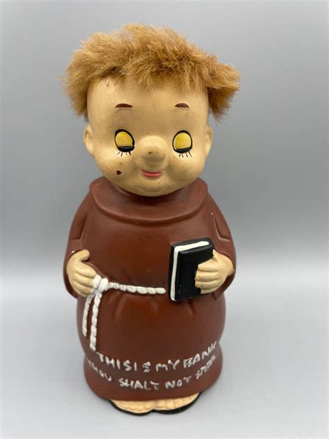 Vintage Ceramic Friar Tuck Bank Monk Statue Priest Bald Head - Etsy