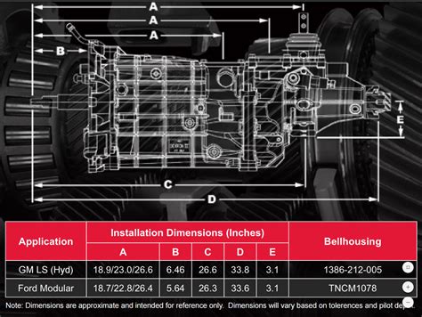 Tremec T56 Magnum Manual Transmission 6-Speed 1 1/8", 26 Spline with 2.97:1 Gear Ratio for Ford ...