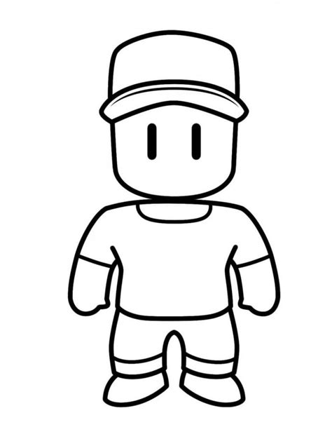 Stumble Guys Coloring Pages | Print and Color | Easy cartoon drawings, Coloring pages, Guy drawing