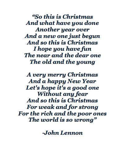 ~John Lennon | Christmas lyrics, Pop song lyrics, John lennon lyrics