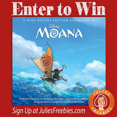 Win a Moana Soundtrack + A Digital Download - Julie's Freebies