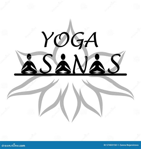 Yoga asanas logo stock vector. Image of icon, harmony - 57403150