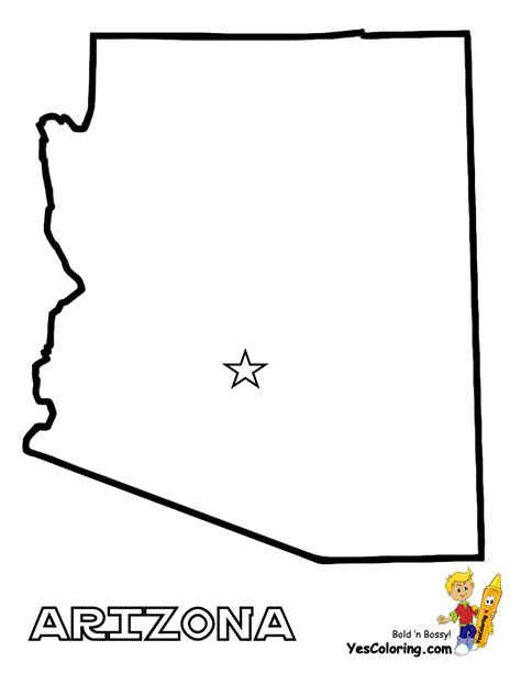 Free Printable Arizona State Map