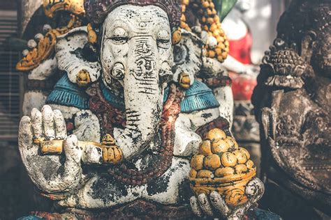 3840x2160px | free download | HD wallpaper: Ganesh deity ceramic sculpture, Ganesha statue at ...