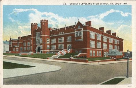 Grover Cleveland High School St. Louis, MO Postcard