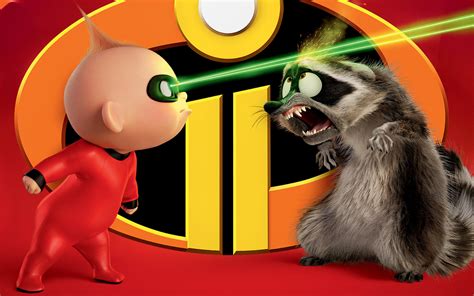 3840x2400 Jack Jack Parr And Raccoon In The Incredibles 2 4k HD 4k ...