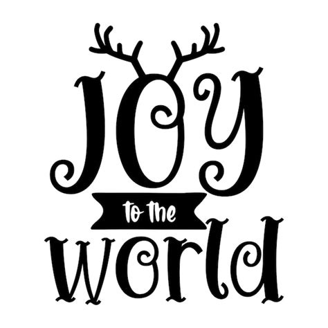 Premium Vector | Joy to the world christmas ornament hand-lettered