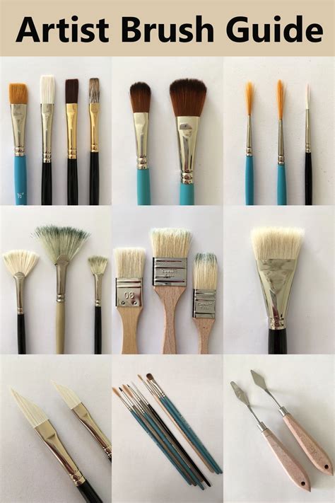 Oil Painting Brush Guide for Artists | Oil painting for beginners ...