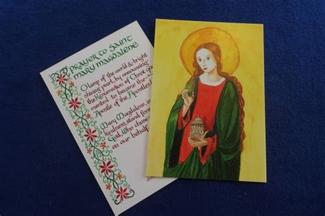 Saint Mary Magdalene Prayer Card Religious Watercolour - Etsy