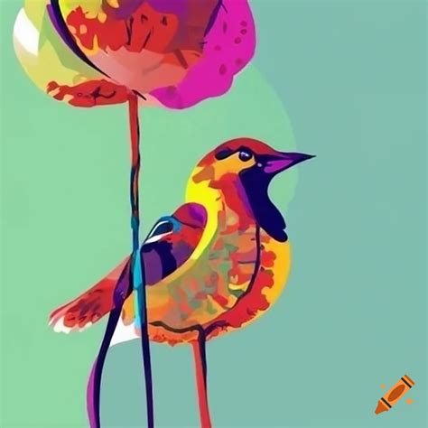 Surrealist illustration of an opium bird on Craiyon