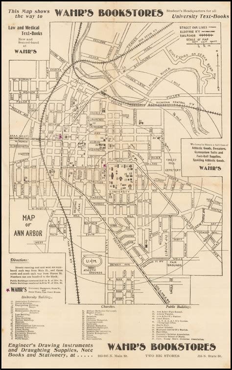 Map of Ann Arbor - Barry Lawrence Ruderman Antique Maps Inc.