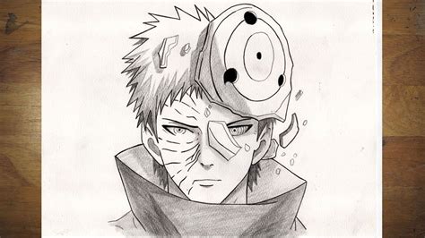 Anime Drawing | How to Draw Obito Uchiha | Naruto | Anime drawings for beginners, Anime drawings ...