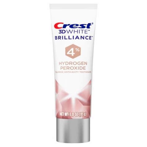 Crest 3D White Brilliance Hydrogen Peroxide Fluoride Toothpaste, 3 oz - Fred Meyer