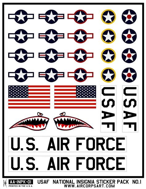 USAF Sticker Pack United States of America Air Force - Etsy | Usaf ...