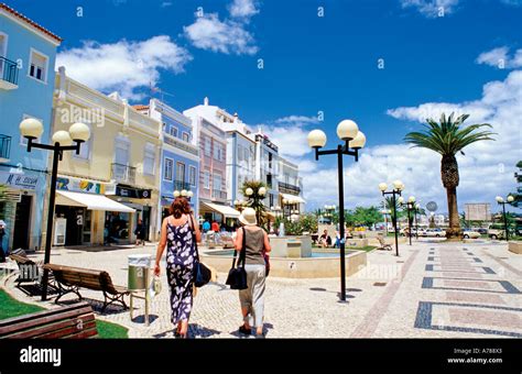 Downtown of Lagos, Algarve, Portugal Stock Photo - Alamy