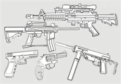 13,541,564 Gun outline Vector Images | Depositphotos