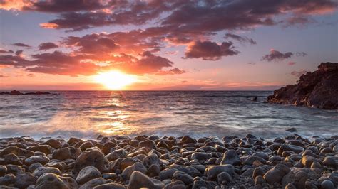 Fond d'écran : lumière du soleil, le coucher du soleil, mer, baie ...