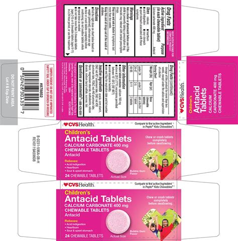 Antacid Childrens (tablet, chewable) CVS Pharmacy