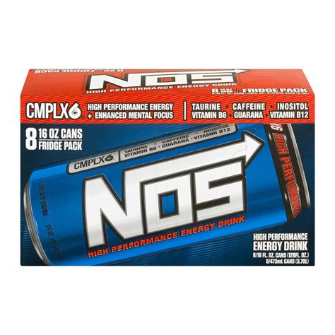 NOS Energy Drink, 16 Fl. Oz., 8 Count 815154020909 | eBay