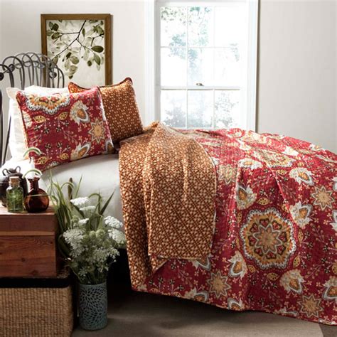 Addington 3-Piece Quilt Set, Red - Walmart.com