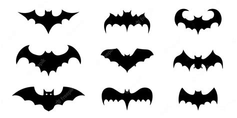 Premium Vector | Halloween bat vampire silhouette