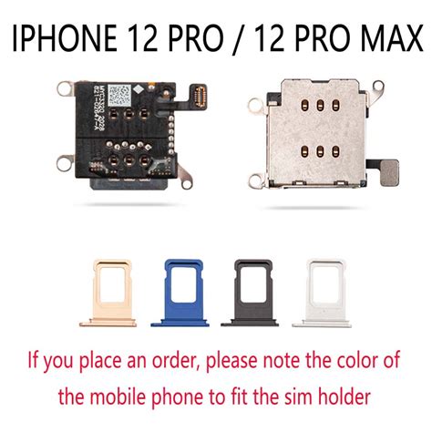 Dual Sim Card Tray Slot Holder Socket With Flex Cable For iPhone12 Pro ...