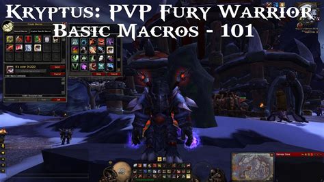 Kryptus: Level 100 PVP Fury Warrior Basic Macros Guide - 101 - YouTube